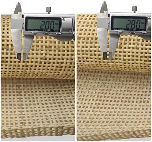 Feyart Natural Rattan Cane Webbing Square Mesh Radio Weave Cane Mesh (50 x 100cm) - Upcycle Furniture, DIY Projects, Home Décor