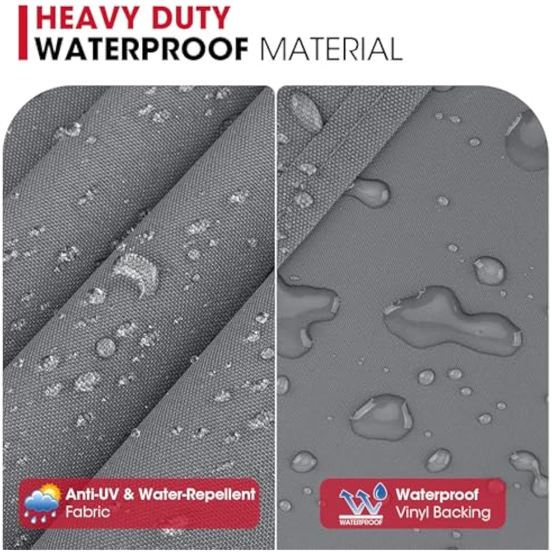 Unicook BBQ Cover, Heavy Duty Waterproof Outdoor Barbecue Gas Grill Cover, Resistant Oxford Fabric, Compatible for Weber Char-Broil Outback Barbecues and More, 152 x 58 x 107 cm/60 inch Length, Grey