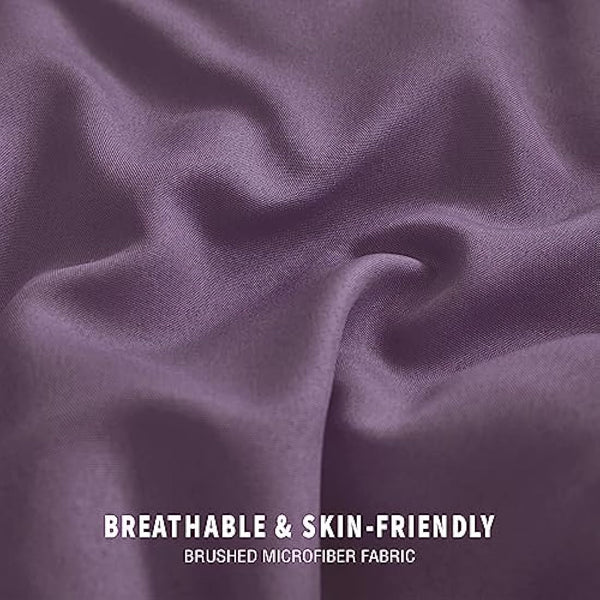 Exclusivo Mezcla 7.5 Tog Double Size Duvet All Seasons, Ultra Soft Reversible Coverless Duvet, Lightweight Down Alternative Comforter, 200x200 cm Dusty Lavender/Lilac Ash