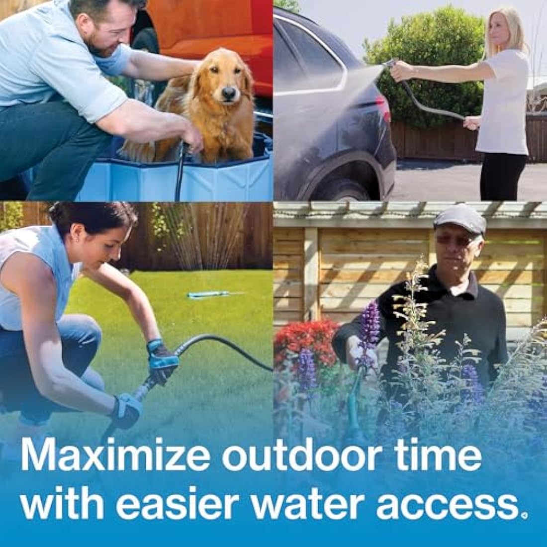 Aquor House Hydrant V2+ Frost-Free Outdoor Garden Faucet with Quick Connect and Anti-Siphon, 8 inch, Slate Gray Polymer