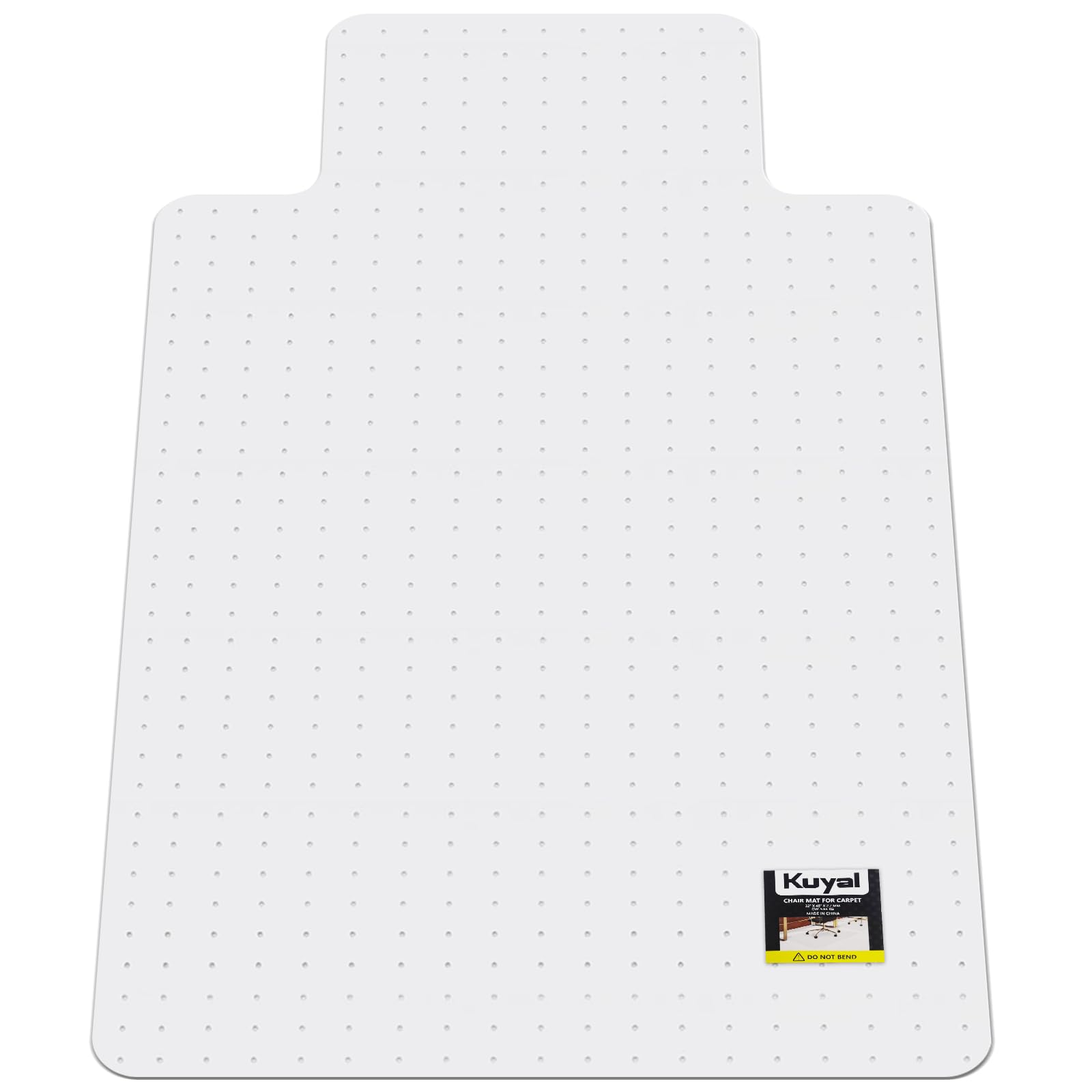 Kuyal Office Chair Mat for Carpet, 91x139 cm (36" x 55") Clear Heavy Duty Computer Chair Mat, Under Desk Protector Carpeted Floors Mat With Lip, Easy