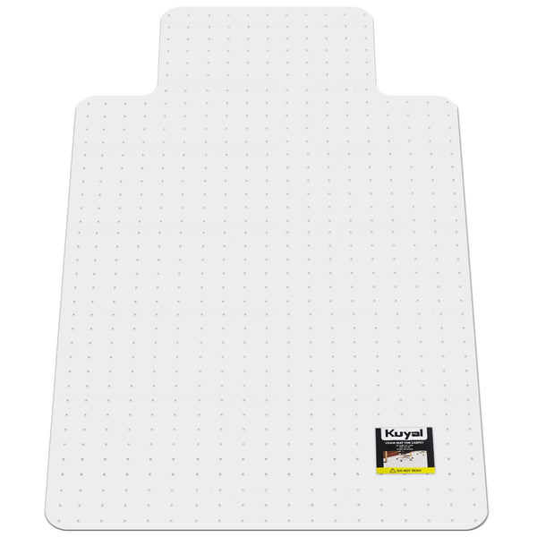 Kuyal Office Chair Mat for Carpet, 91x139 cm (36" x 55") Clear Heavy Duty Computer Chair Mat, Under Desk Protector Carpeted Floors Mat With Lip, Easy