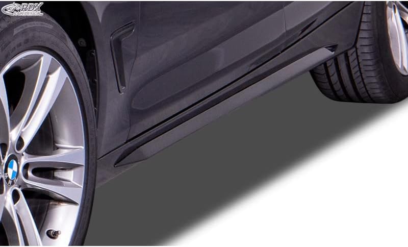 RDX Racedesign Side skirts 'Slim' compatible with BMW 3-Series GT F34 2013- (ABS glossy black)