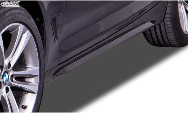 RDX Racedesign Side skirts 'Slim' compatible with BMW 3-Series GT F34 2013- (ABS glossy black)