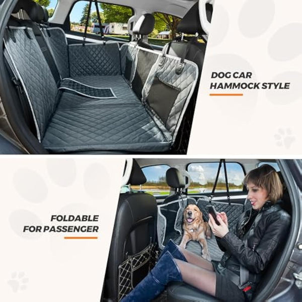 ANOSOSPECIAL Back Seat Extender,Dog Car Seat Cover,Waterproof Pet Hammock Travel Bed,Durable Camping Air Mattress,Non Inflatable Car Bed Mattress Easy Clean for SUV Truck (Grey)