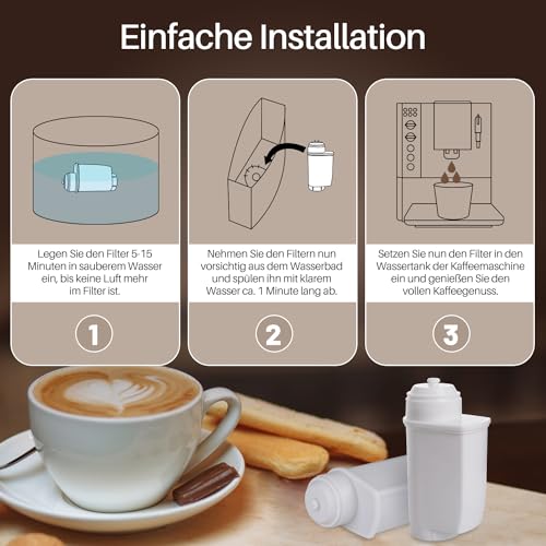 GOLDEN ICEPURE Coffee Machines Water Filter Compatible with Siemens EQ Series Water Filters, EQ3/EQ6/EQ9, EQ500, S700, Brita Intenza 575491, Bosch