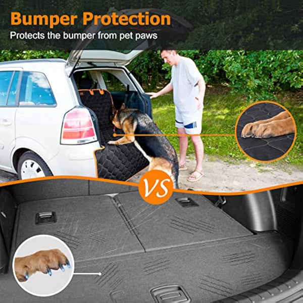 JOEJOY Car Boot Liners for Dogs - Upgrade Car Boot Protector for Dogs Nonslip Boot Cover- Waterproof Dog Seat Cover for Truck SUV Bumper Protection