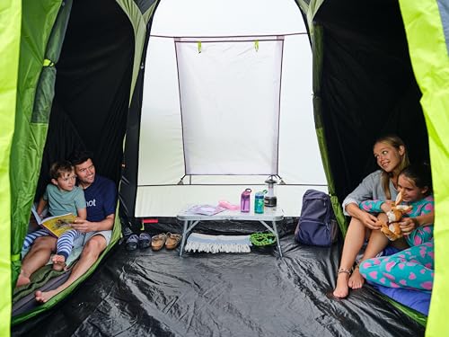 Coleman Spruce Falls 4 Tent | 4 Man Vis-a-Vis Family Tent with 2 opposite XXL size Bedrooms and Living area | 4 Person Camping Tent | 3000mm Waterproof | Sewn-in Groundsheet