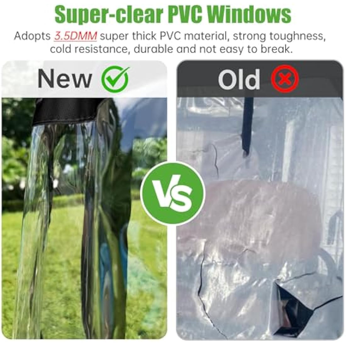 10L0L Golf Cart Deluxe Enclosure for 2 Passenger Club Car Precedent & Temo,600D Windproof Waterproof 4-Sided Protection Golf Buggy Keep Warm Cover Driving Enclosure,Roof up to 59" L(Black)