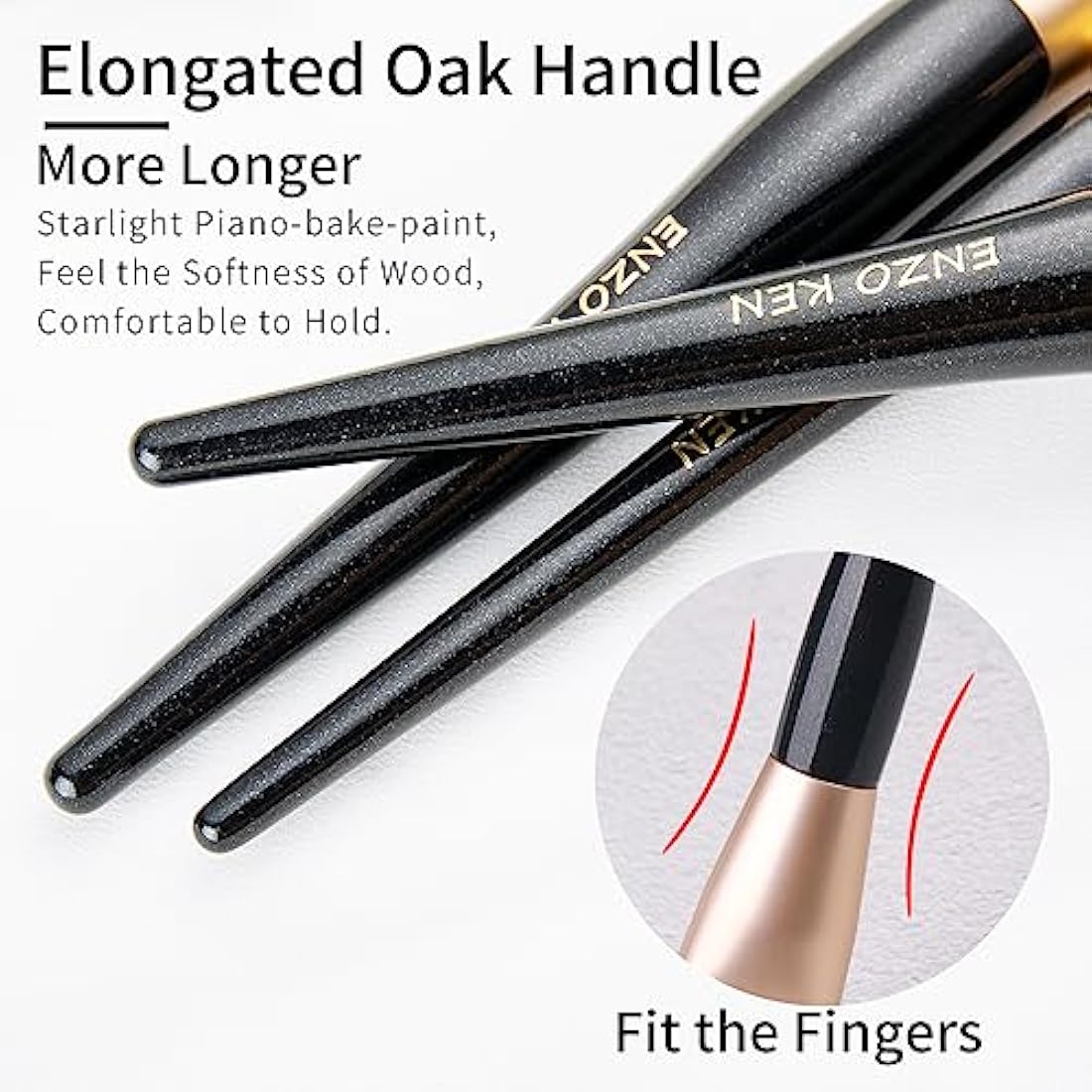 ENZO KEN Elegant Natural Goat Hair Makeup Brush Set with Gift Box, Natural Hair Makeup Brushes Set Professional, Make up Brushes Set Professional, Cosmetic Brush Makeup Set.