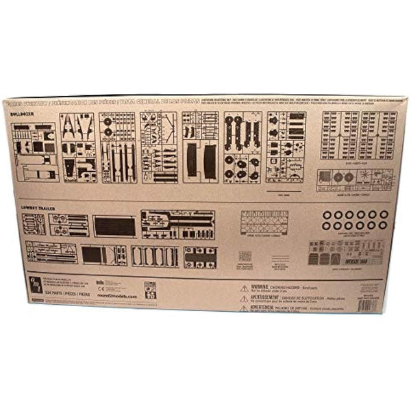 AMT Lowboy Trailer & Bulldozer Combo 1:25 Scale Model Kit (AMT1218),Black