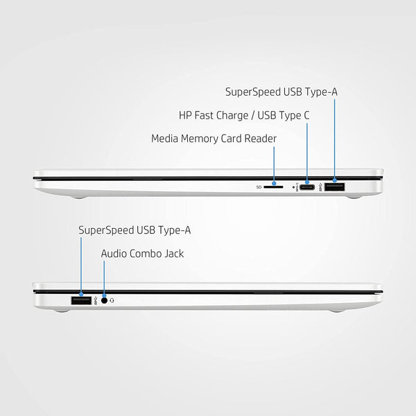 HP 14" Laptop, Intel Core i5-1235U Processor, 8 GB RAM, 512 GB SSD, Intel Iris Xe Graphics, FHD Display, Up to 8hrs battery, Win 11, Dual Speakers, Natural Silver, 14s-dq5005sa