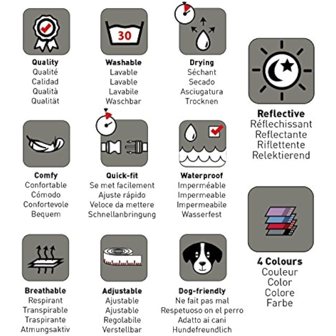 HALTI Collar, Size Medium, Purple, Best Comfy Dog Collar, Premium Puppy Collar, Nylon, Neoprene-Padded, Reflective, Easy to Fit & Use, For Small, Medium & Large Dogs