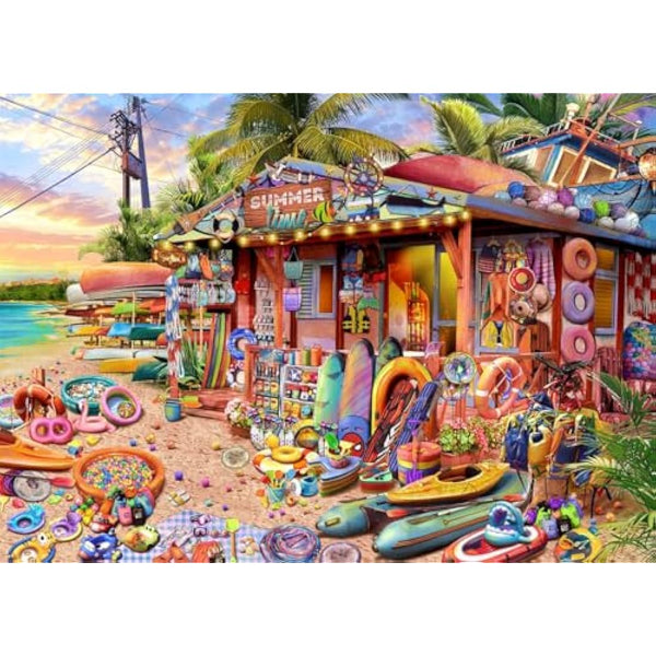 Jigsaw Puzzles 1000 Pieces for Adults-Beach Shop-1000 Piece Puzzle Educational Games Decoration Puzzle