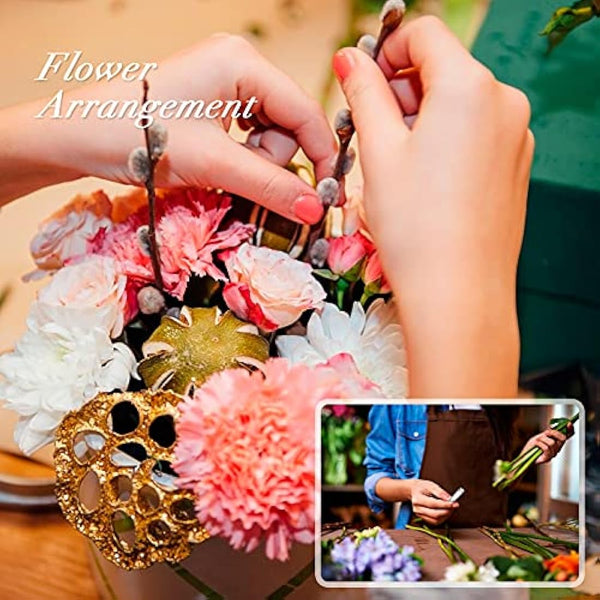 60 Pcs Plastic Flower Tubes - 3 Sizes (S, M, L) Flower Arranging Spikes for Cake Decorating