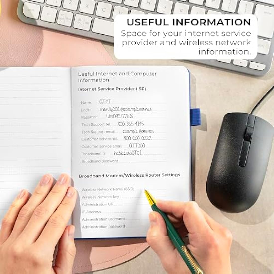 Clever Fox Password Book with alphabetical tabs. Internet Address Organizer Logbook. Medium Password Keeper for Website Logins (Royal Blue)