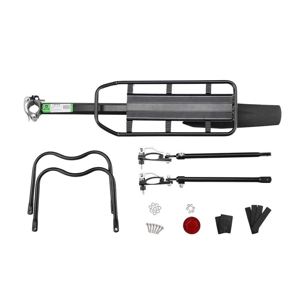 ROCKBROS Bike Pannier Rack Rear Bike Rack Mountain Bike Rack Bicycle Rear Rack Carrier with Reflector Adjustable Bike Luggage Cargo Quick Release