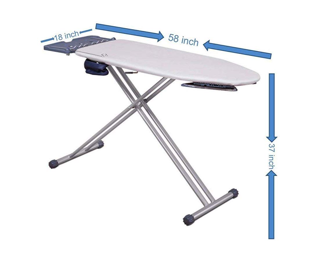 Mabel Home Extra-Wide ironing Pro Board with Shoulder Wing Folding, 8 Feature, with + Extra Cover