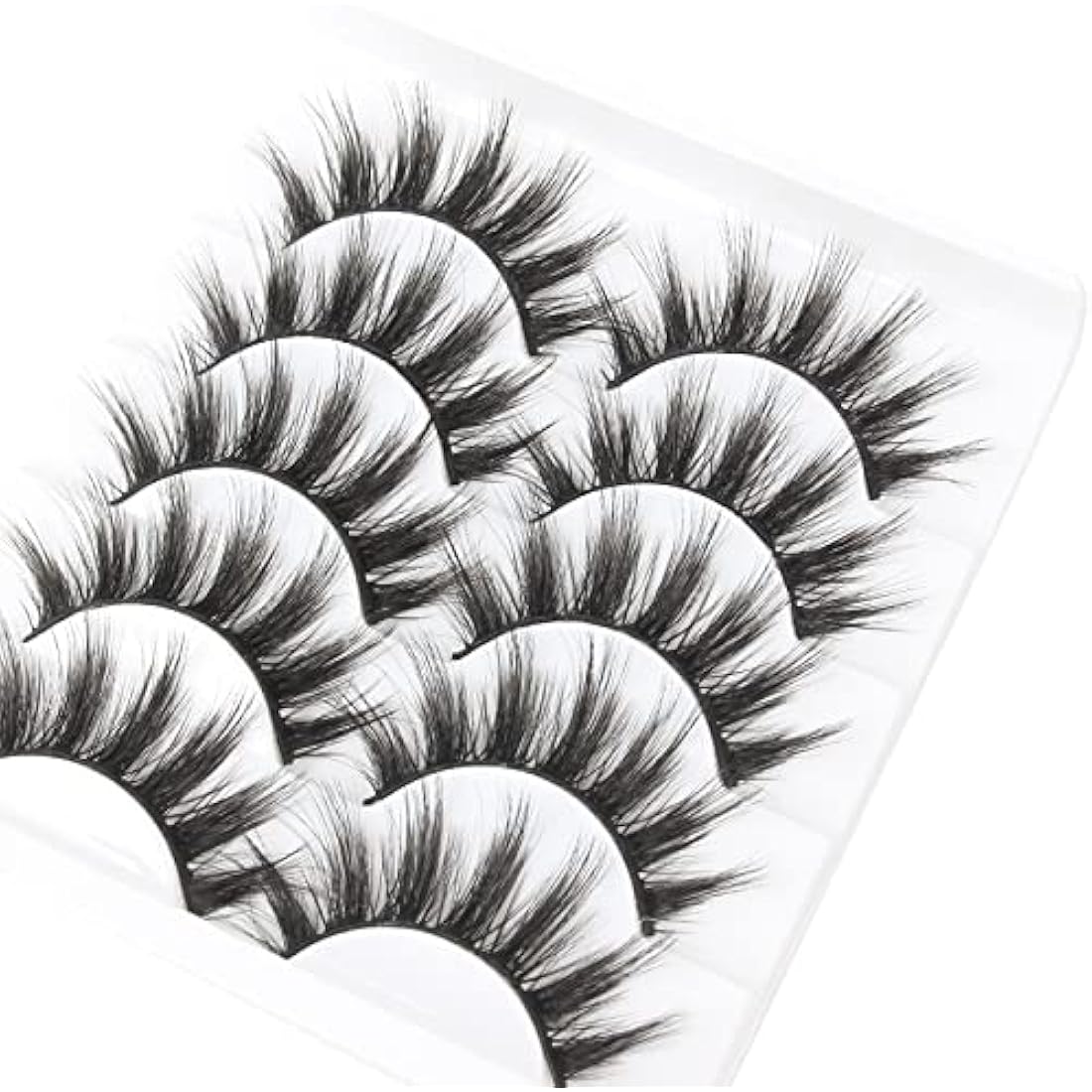 False Lashes Mink Natural Eyelashes 3D Mink Faux Mink Lashes Wispy Short Eyelashes Fluffy Lashes Natural Look 5 Pairs Pack by Glowingwin
