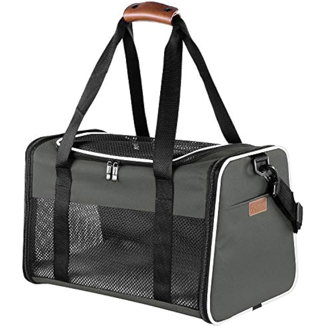 Akinerri Airline Approved Pet Carriers,Soft Sided Collapsible Pet Travel Carrier For Medium Puppy And Cats Medium Brown…