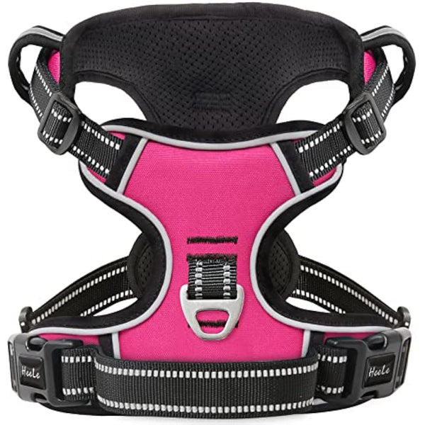 HEELE Dog Harness Dog Harness Small Dog No Pull Harness with Soft Handle Reflective Puppy Harness Adjustable, Rose, S
