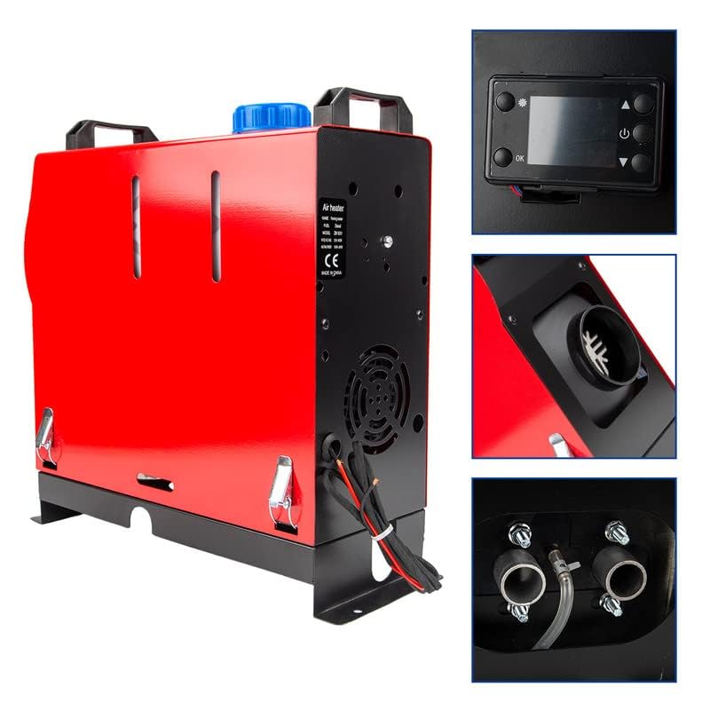 ShockFlo 12V 5KW Diesel Air Heater, All in One Parking Heater Kit with Remote Control, Silencer and LCD Display, Fast Heating, for RV Truck, Motorhomes, Boat, Bus, Car Trailer, Caravans