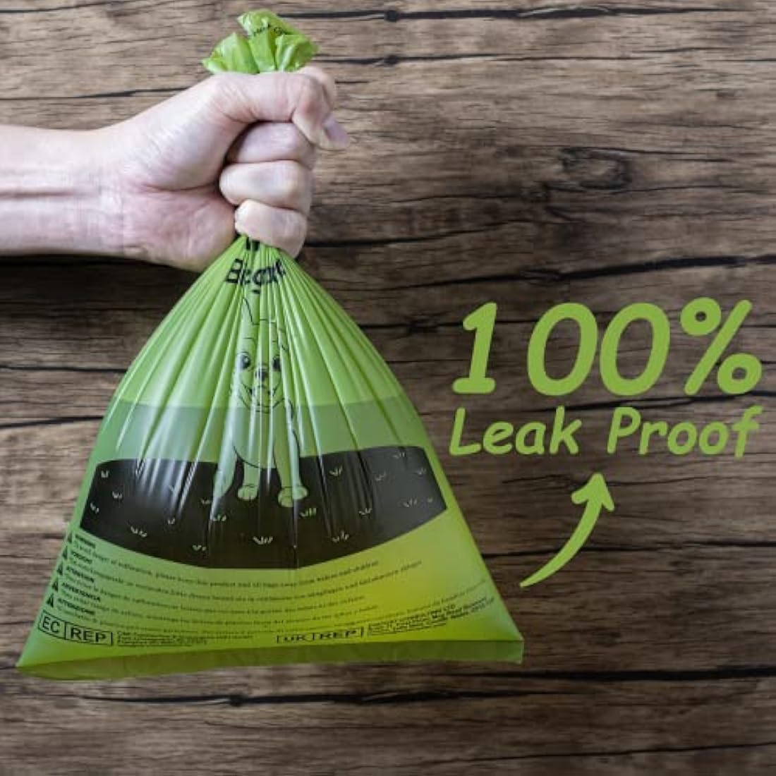 GREENER WALKER Poop Bags for Dog Waste-1080 Bags,Extra Thick Strong 100% Leak Proof Biodegradable Dog Waste Bags (Deep Green)
