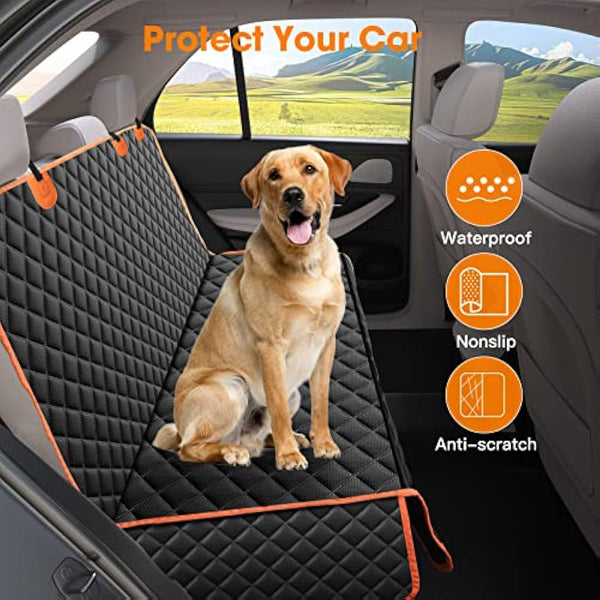 JOEJOY Dog Car Seat Cover - Waterproof Back Seat Cover for Dogs, Non-slip & Scratch Proof Car Seat Cover for Dogs, Easy to Clean Car Back Seat Cover Universal fits SUVs Cars