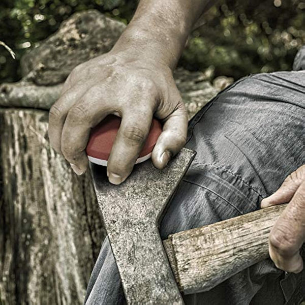 DDF IohEF Axe/Hatchet Sharpening Stone 180/320 Grit, Professional Garden Tool/Lawnmower Blade Sharpener, Axe Sharpener with Portable Bag, for Garden Tools, Chisels, Axes, Secateurs, Pruner etc