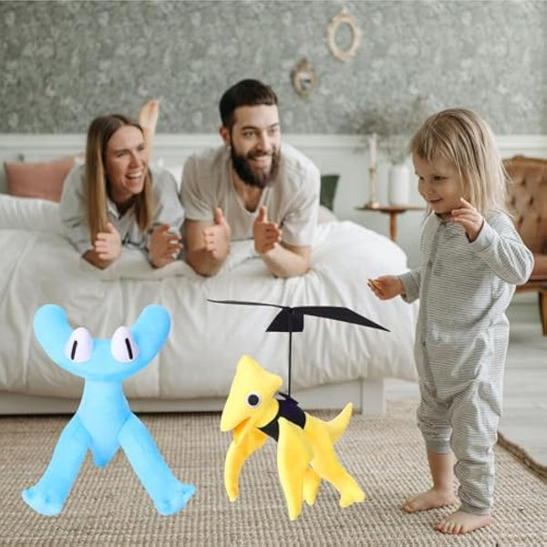 FASTEXX Rainbow Friends Plush Cyan Chapter 2 Characters Purple and Yellow Rainbow Plush Series Looky Plushies Toys, plushies Soft Toys Figure Toy for Kids (CYAN)