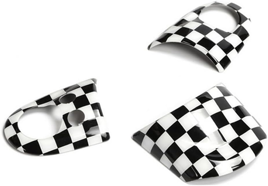 ABS Plastic Steering Wheel Decoration Trim Shell Sticker for Mini Cooper R55 Clubman R56 HatchBack R57 Convertible R58 Coupe R59 Roadster R60 Countryman R61 Paceman 2006~2016 B (Union Jack Gray)