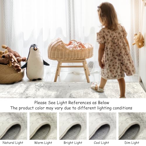 Cekene Abstract Carpet Runners Non-slip 80x300cm Extra long Faux Wool Rug Runners for Hallway Machine Washable Low Profile Floor Carpet for Indoor