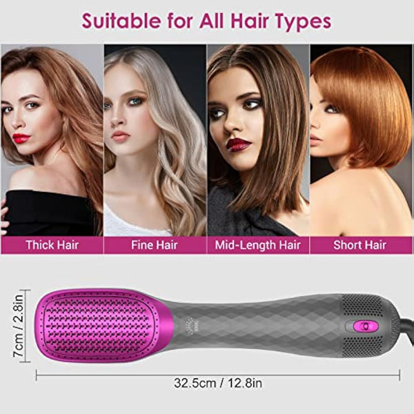 APOKE 3 in 1 Hair Dryer Brush Professional 1200W Powerful Ceramic Tourmaline 3 Heat/2 Speed Settings One Step Hair Dryer and Styler