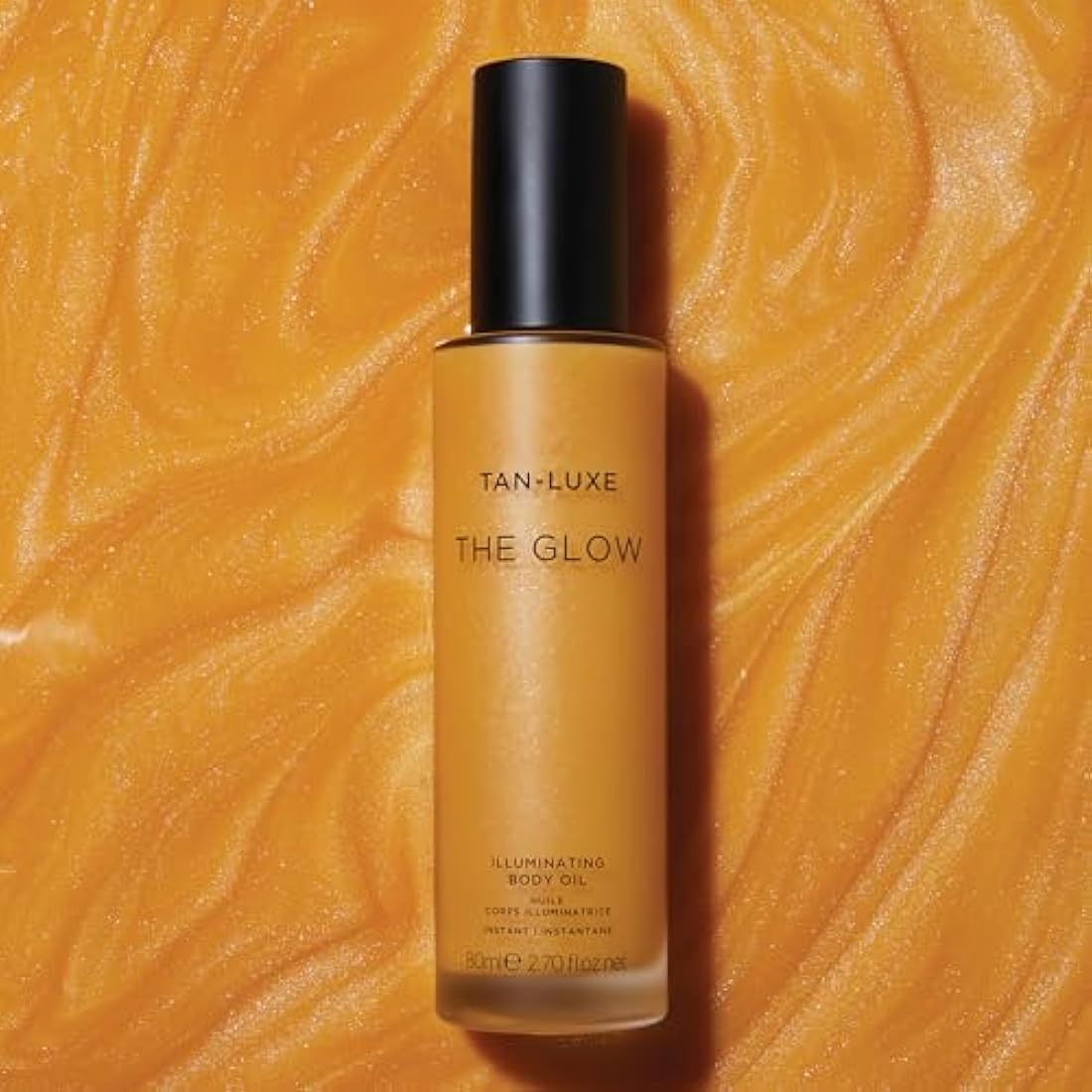 TAN-LUXE The Glow Illuminating Body Oil Radiance-Enhancing Lightweight Formula with Jojoba, Prickly Pear & Pomegranate, Fast-Absorbing, Nourishing, Dewy Finish, Vegan, Cruelty-Free, 80ml