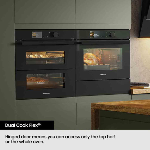 Samsung Series 4 Dual Cook Flex Smart Oven with Pyrolytic Cleaning, Colour: Stainless Steel, NV7B45305AS