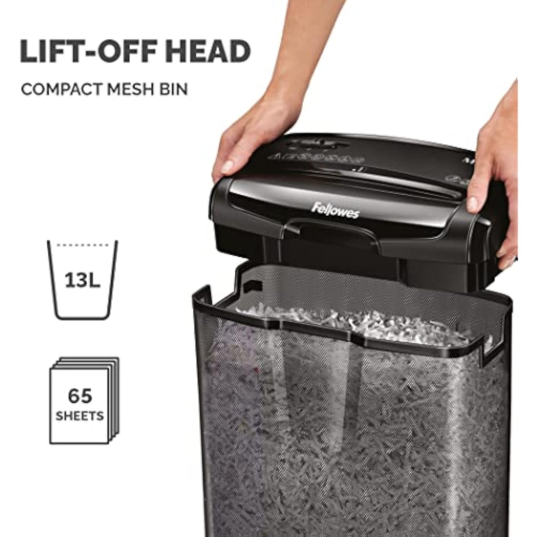 Fellowes Powershred M-7CM Personal 7 Sheet Cross Cut Paper Shredder for Home Use, Black