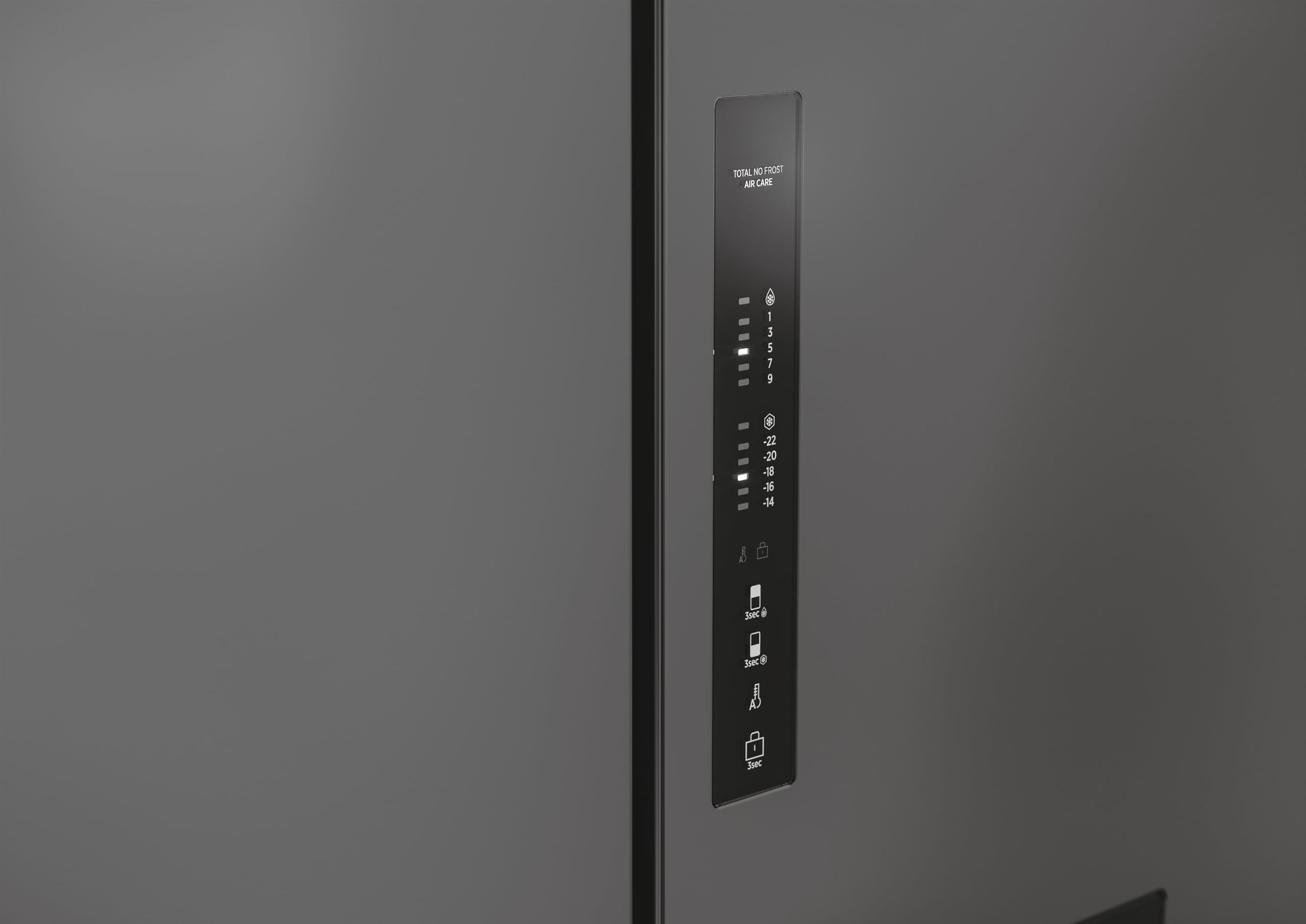 Hoover Free Standing Cube Fridge Freezer, 4 Doors, No Frost, E Class, 463L Total Capacity, Non Plumbed, Silver 83x65x181cm - HHCR3818EWPL