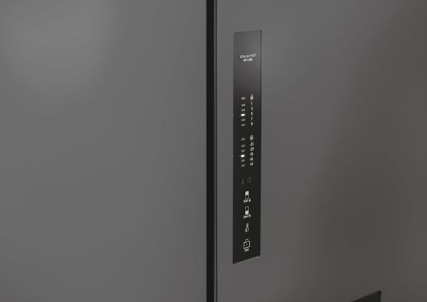 Hoover Free Standing Cube Fridge Freezer, 4 Doors, No Frost, E Class, 463L Total Capacity, Non Plumbed, Silver 83x65x181cm - HHCR3818EWPL