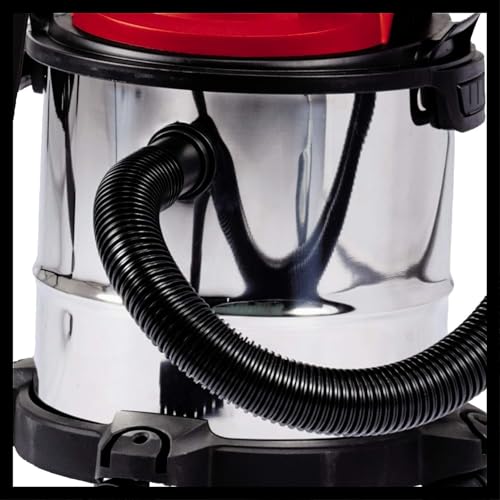 Einhell TC-VC 1812 S Wet And Dry Vacuum Cleaner With Blow Function - 1250W, 12L Stainless Steel Tank, 2.5m Hose, Accessories - Wet-Dry Vacuum For Car,