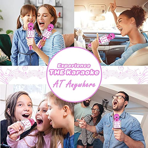 Dislocati Gifts for 3-12 Year Olds Girls, Microphone for Kids Toys for 3-12 Year Old Girls Bluetooth Microphone Teenage Boys Girls Toys Age 3 4 5 6 7 8 Party Toys for Girls Christmas Xmas Gift for Kid