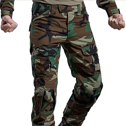 H Welt EU Mens Military Pants with Knee Pads for Strategy Game Airsoft Paintball Shooting Combat