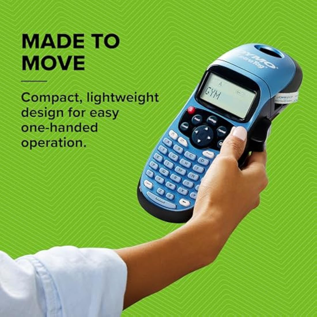 Dymo LetraTag LT-100H Label Maker Starter Kit | Handheld Label Printer Machine | with Plastic, Paper & Clear Label Tape | Ideal for Office or Home