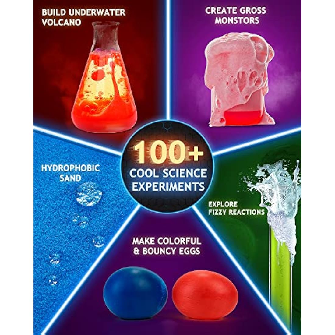 Japace 100+ Science Lab Experiments Kits for Kids, STEM Activities Educational Scientist Toys for Boys Girls Chemistry Set, Cool Christmas Birthday Gift Ideas Holiday Suprise