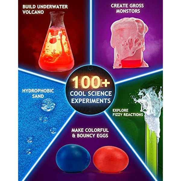 Japace 100+ Science Lab Experiments Kits for Kids, STEM Activities Educational Scientist Toys for Boys Girls Chemistry Set, Cool Christmas Birthday Gift Ideas Holiday Suprise