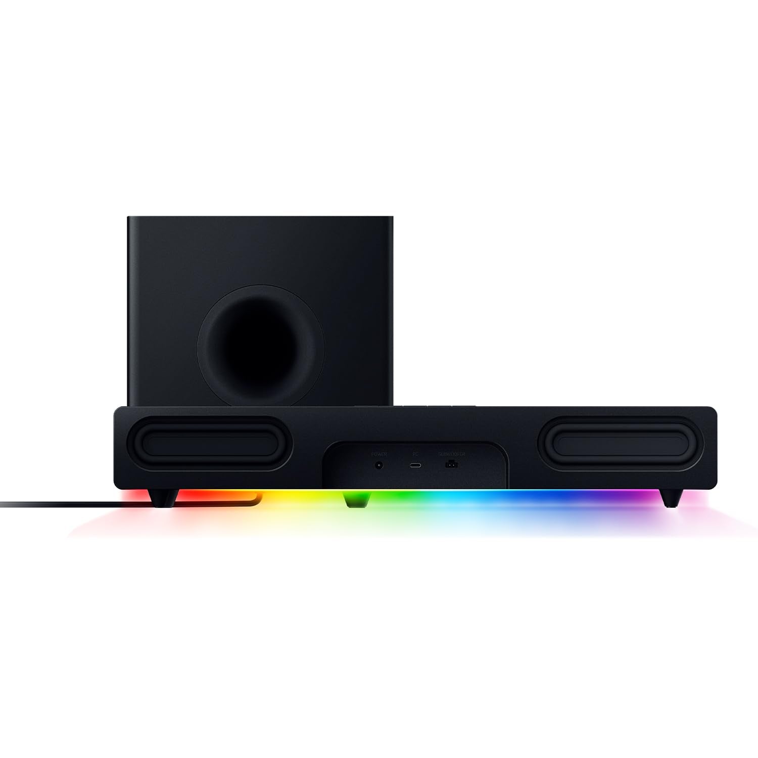 Razer Leviathan V2 X - PC Gaming Soundbar (Full-Range Drivers, Compact Desktop Form Factor, USB Type C Power and Audio Delivery, Bluetooth 5.0) Black