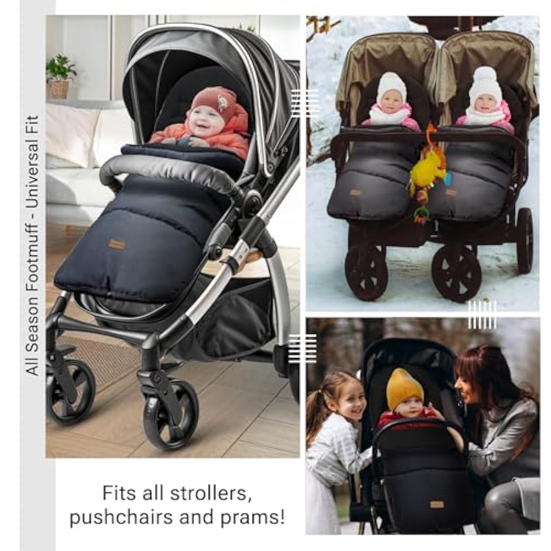 CrocnFrog Universal Baby Bunting Footmuff - Cosy Toes Fit Toddler Foot muff for Stroller,Buggy,Pushchair & Pram Footmuffs Comes with Warm and Soft Polar Fleece Water & Wind Proof to Protect Infant