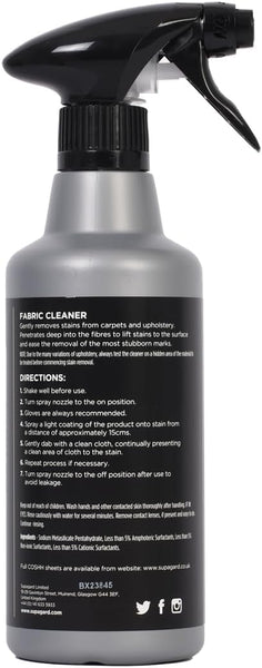 Supagard Fabric Cleaner – 500ml Eco-Friendly Water-Based Stain Remover for Car Seats, Upholstery, Carpets & Home Use | No Harsh Chemicals