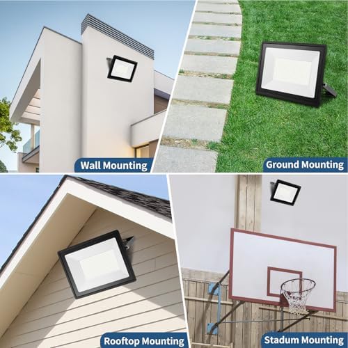 Ankishi 200W LED Floodlight, IP66 Waterproof Security Lights, Super Bright Lights LED 20000LM Outdoor Light, 6500K Daylight White Wall Light for Garden, Patio, Backyard, Front Yard, Garage