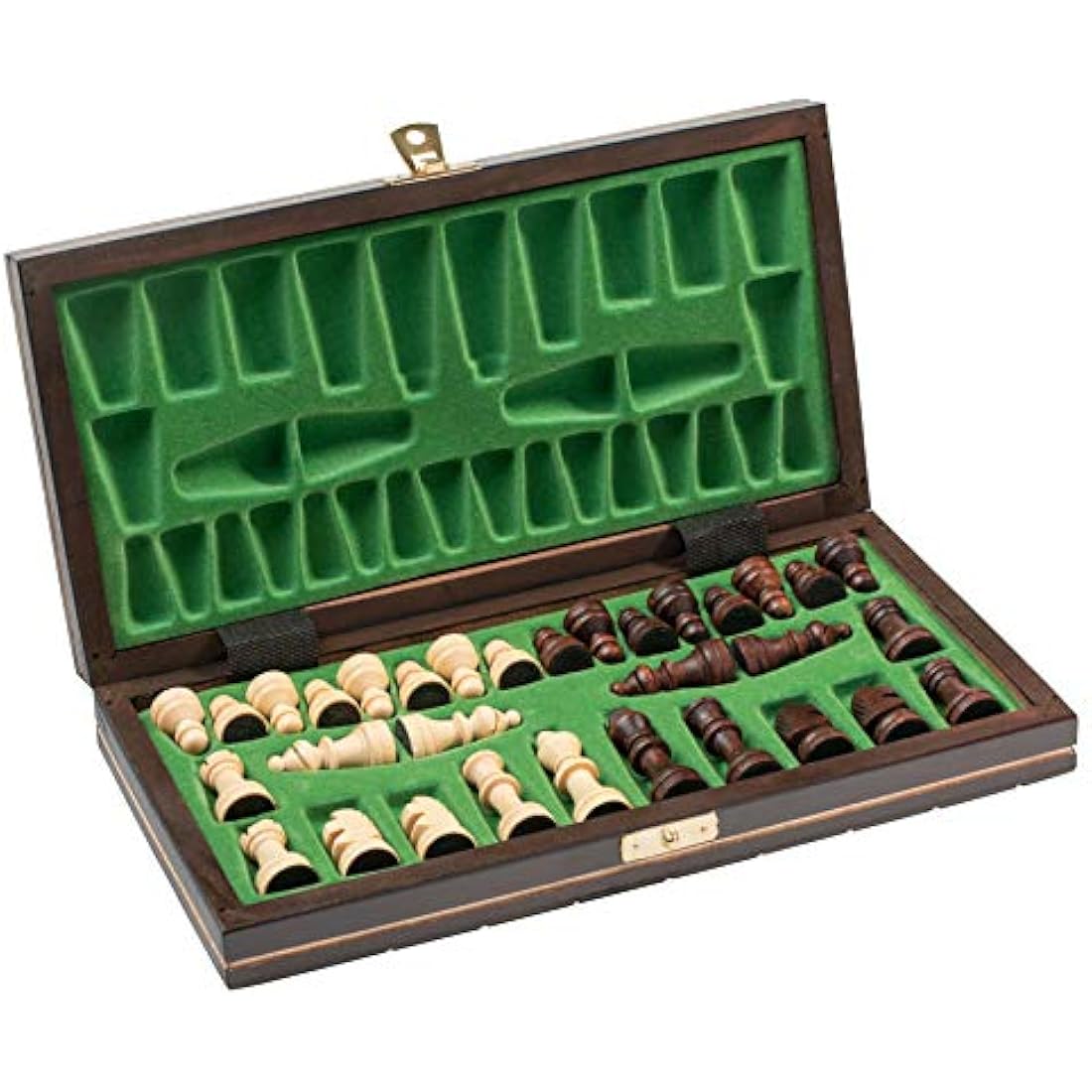 Master of Chess Magnetic Wooden Chess Set with Pieces 26 cm / 10 in - Handcrafted Small Portable Chess Board Game for Adults and Kids