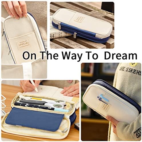 EASTHILL Big Capacity Pencil Pen Case Office College School Large Storage High Capacity Bag Pouch Holder Box Organizer